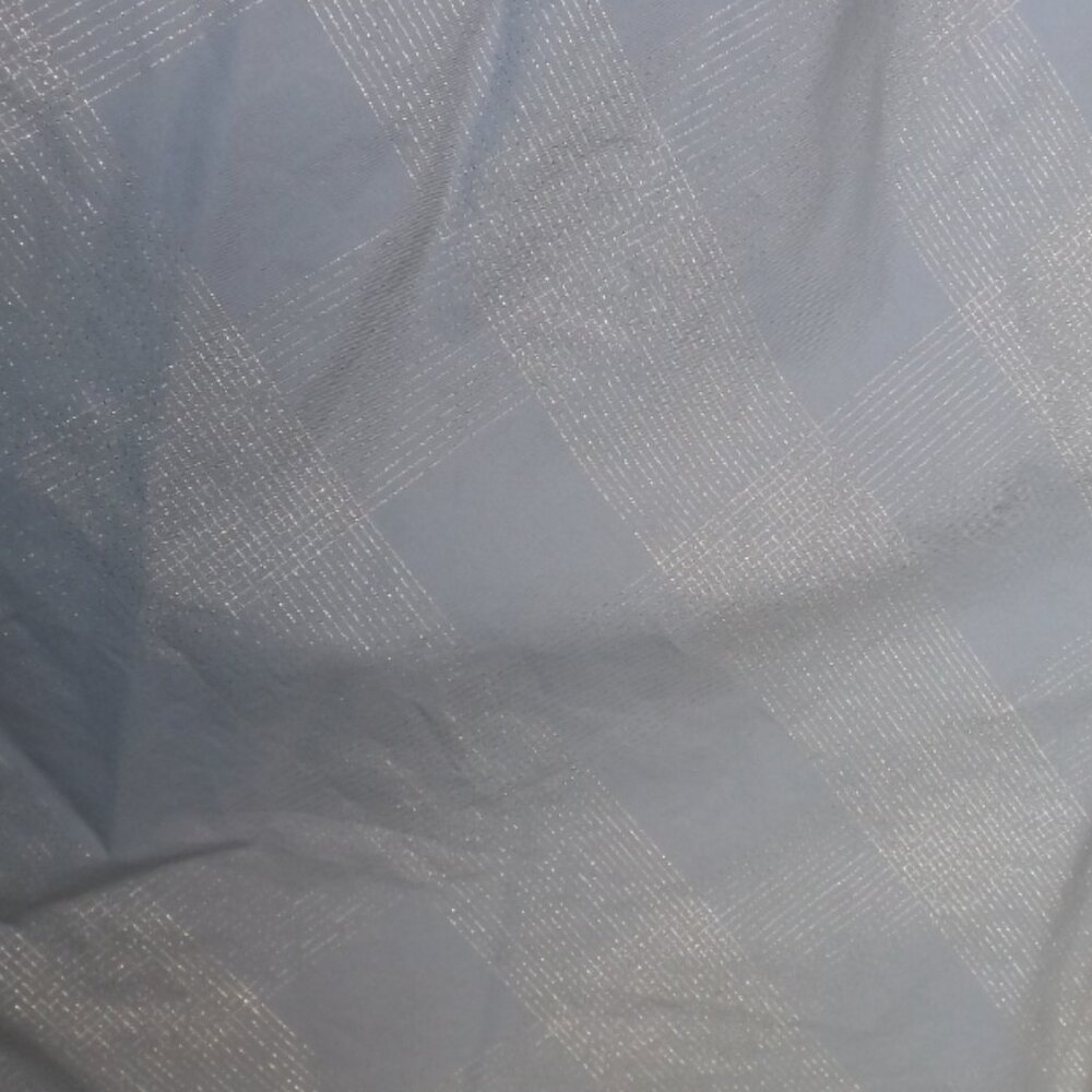 HILL HOUSE Mini Dress, S, Athena Nap, Powder Blue/Silver check, Smocking A-line - Picture 9 of 13